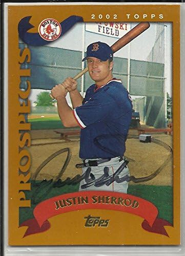 Justin Sherrod ručno potpisano/Autografirano 2002 Topps Prospects Card T263 Boston Red Sox