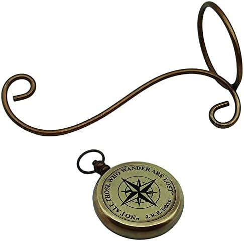Kompas s zaslonom stand-conique | uzdizanje | ugravirani kompas | mesing antički kompas w/antički prikaz štand prilagođeni
