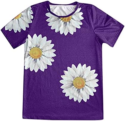 Opremljeni vrhovi treninga za žene, 2023. bluza s kratkim rukavima cvjetni print osnovni ljetni grafički majice