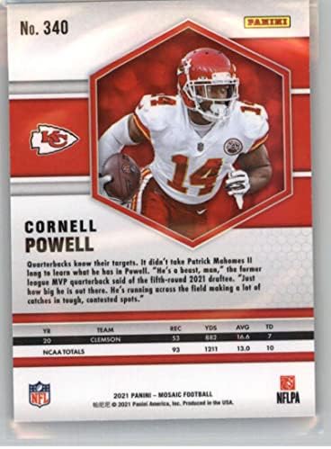 2021 Panini Mosaic 340 Cornell Powell RC Rookie Kansas City Chiefs NFL Nogometna trgovačka karta