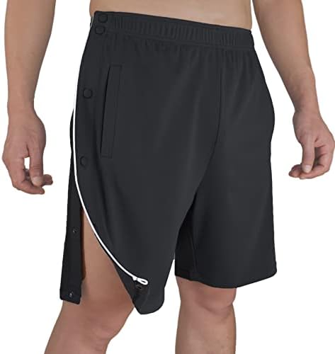 Skine kratke hlače za muškarce Snap kratke hlače nakon kirurgije kratke hlače bočne atletske kratke hlače otvorene noge