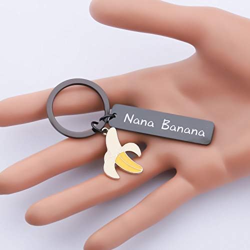 Baunove ideje za privjesak za ključeve od bake zabavni privjesak za ključeve od banane Nana poklon za baku