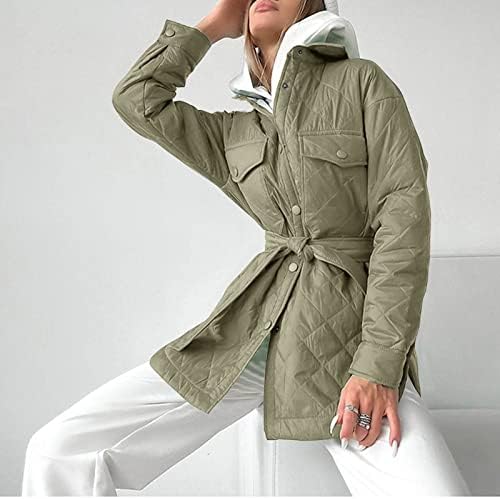 Twgone ženski kaput moda dugih rukava rombus čvrsta boja zadebljana gumb, jakna od bombardera