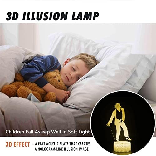 3-inčna LED Svjetiljka za obožavatelje Michaela s daljinskim upravljačem 16 boja noćno svjetlo s mogućnošću zatamnjivanja