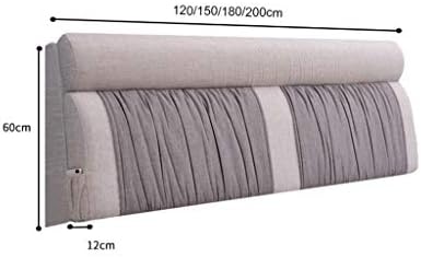 WYFDC Veliki uklonjivi tapecirani uzglavlje ispunjen trokutastim jastukom za obrok za leđni krevet Podrška za podršku za