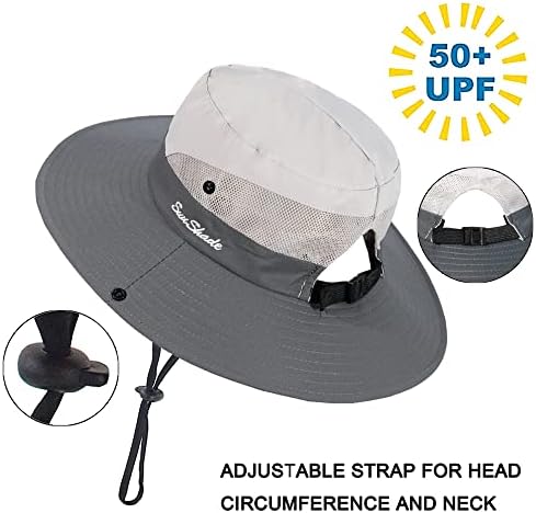 Ženske vanjske sunčeve šešir prozračno pakiranje boonie široki kapka s kapicom ribolov pješačke rupe