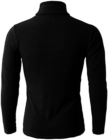 H2H muški casual Slim Fit Turtleneck pullever pleteni lagani džemperi košulje