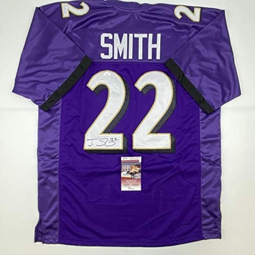 Autografirani/potpisani Jimmy Smith Baltimore Purple Football Jersey JSA CoA