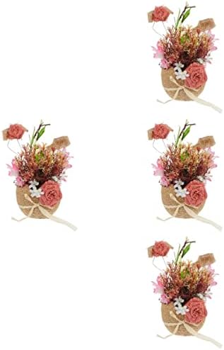 Jojofuni vijenac imitacija biljaka ukras košarice šik dekor ukras košarice od burlapa Božićna zabava cvjetni stol u Saksiji