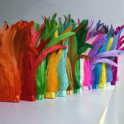 Zamihalaa, 1 dvorište, ukras od pijetlovog perja, 30-35 cm, nanizano pileće perje, ukras haljine / suknje / karnevalske nošnje