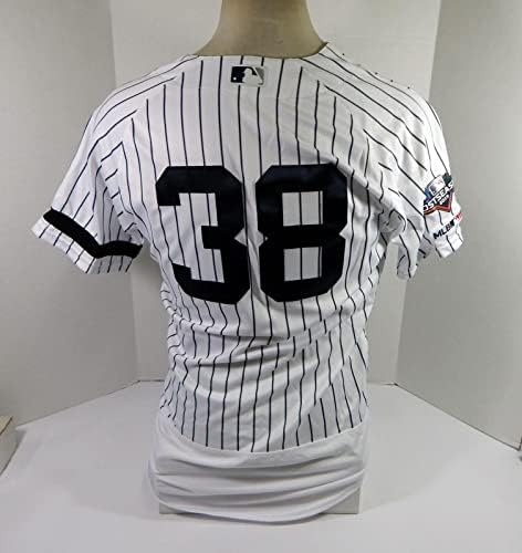 2019. New York Yankees Cameron Maybin 38 Igra Upotrijebljena White Jersey MLB 150 PS 4 - Igra korištena MLB dresova