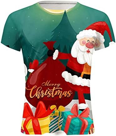Wocachi božićni vojnik majice kratkih rukava za muške, božićne jezgre tiskane treninge Sportske atletike za zabavu tinejdžera