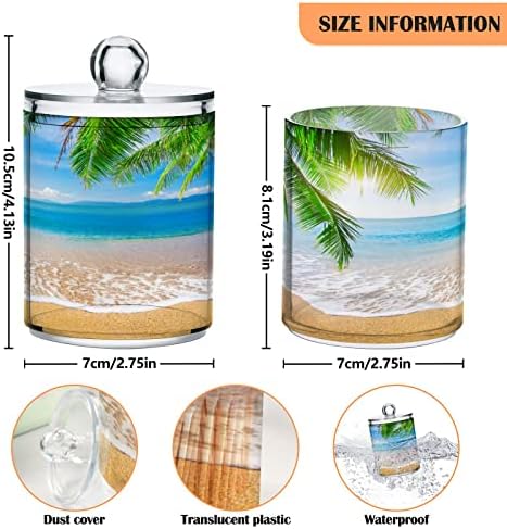 Plaža palma pamučna pamučna brisač za kupaonicu posudare staklenke s poklopcima postavljene pamučne kuglice okrugli držač