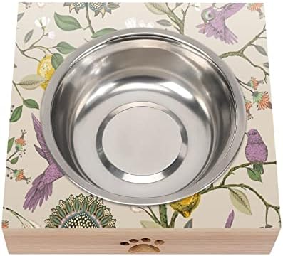 Retro cvjetna cvjetna mačja zdjela anti-glasit, povišena mačja zdjela za ravne mačke, male pse, zaštita kralježnice za kućne