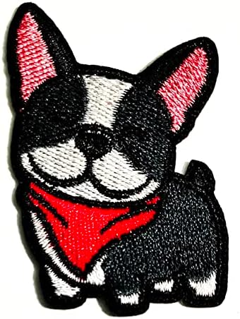 Rijerski zakrpa Little Pug Dog Applique Šivano željezo na patk crtani izvezeni naljepnica logotip CARTIP Kids for t- majice