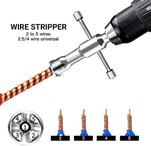 Izdržljive automatske žice Stripper Twisted Wire Alat Piling Twing Connector Električar za uklanjanje artefakta priključak