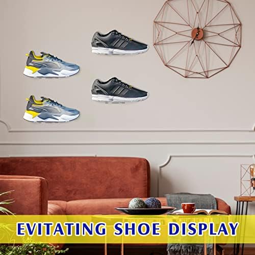 20 pakiranja plutajućih polica za cipele na zidu akrilne prozirne plutajuće police za tenisice zidni stalak za cipele kolekcija
