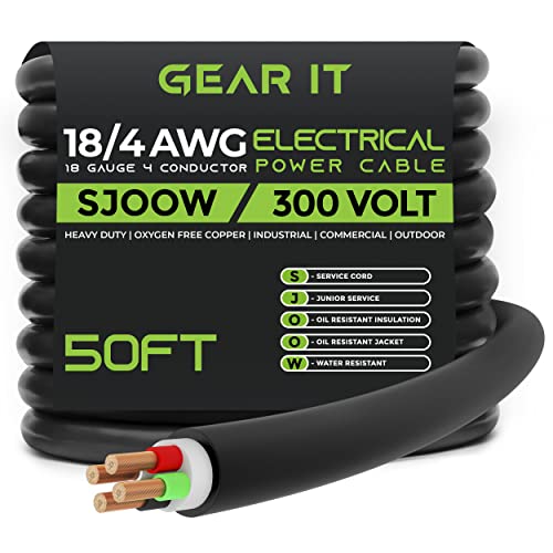 Zupčanik 18/4 18 AWG prijenosni kabel za napajanje Sjoow 300V 18 mjerača Električna žica za motorne vodi, prijenosna svjetla,