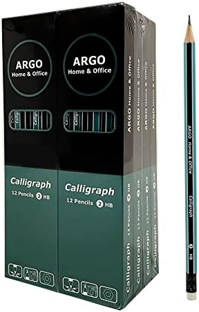 Argo Home & Office Wooden HB Prethodna olovke br. 2, Bulk Pack, 96 olovaka, olovne crne olovke s brisačima bez lateksa -