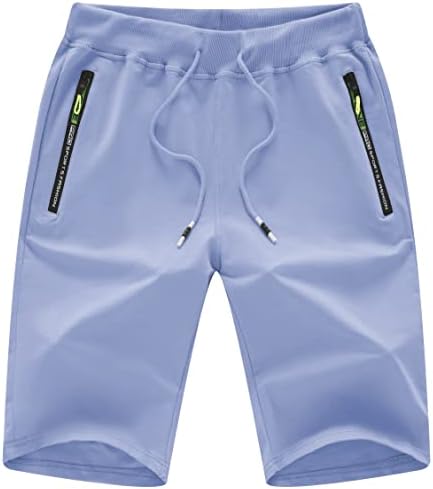 Createmo Us muške kratke hlače s patentnim zatvaračem džep elastični struk Rashing Summer Leampu plaža