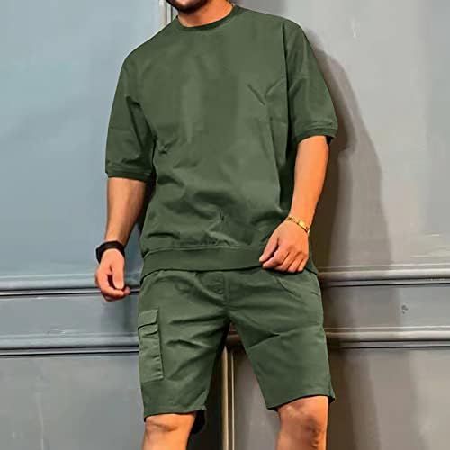RTRDE muške kratke hlače i kratke hlače postavljaju sportsku odjeću s 2 komada ljetne odjeće za znojne košulje Atletske kratke