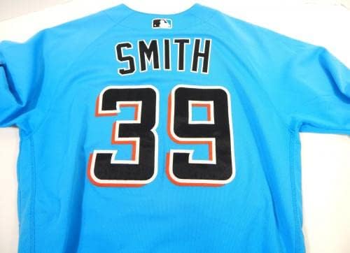 Miami Marlins Smith 39 Igra je koristila Blue Jersey 44 DP21979 - Igra korištena MLB dresova