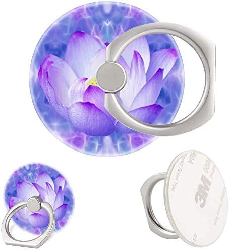 Držač prstena za mobilne telefone, stisak prsta, purple lotos cvjetni stalak za mobitel koji se može srušiti, kompatibilan