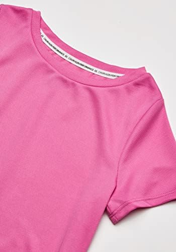 Calvin Klein Girls 'Performance Majica s kratkim rukavima, Super Pink Logo, 8-10