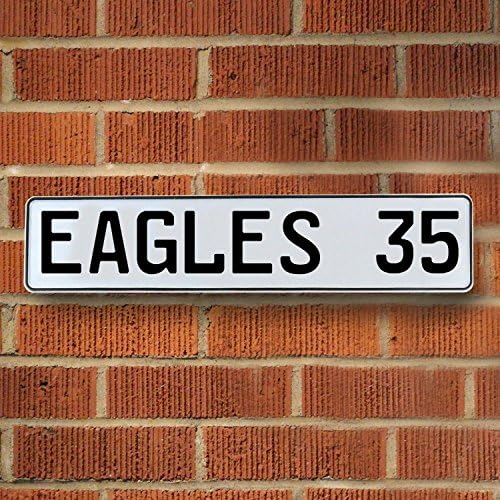 Vintage dijelovi 336812 Orlovi 35 NFL Philadelphia Eagles White Street Street Sign Mancave Wall Art, 1 paket